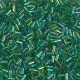 Miyuki Bugle 3mm Beads Transparent green ab BGL1-179